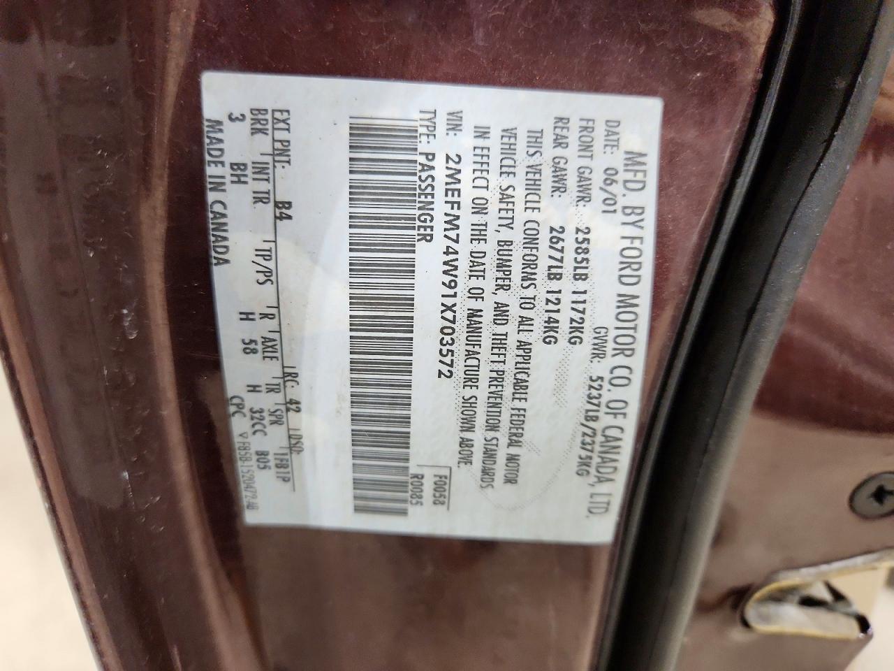 2001 Mercury Grand Marquis gs