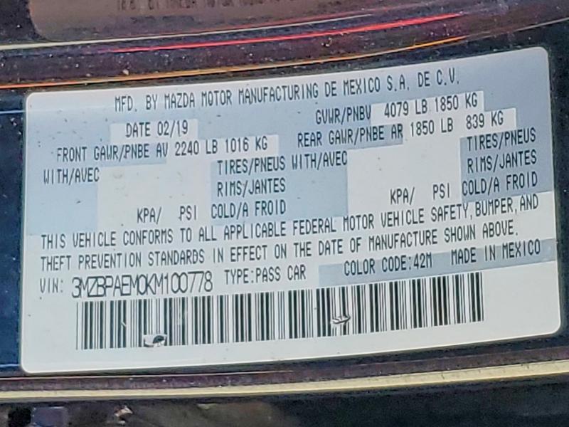 2019 Mazda 3 Premium