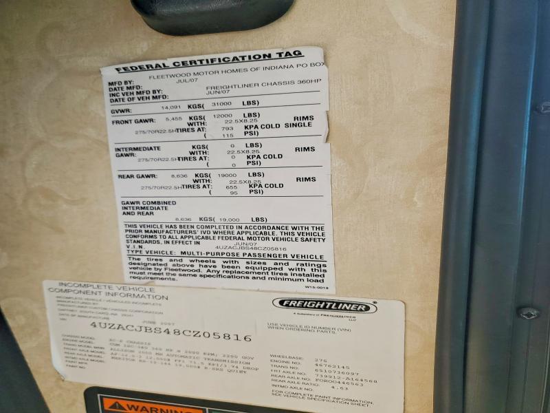 2008 Freightliner RV