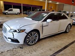 Lincoln salvage cars for sale: 2017 Lincoln Continental Reserve