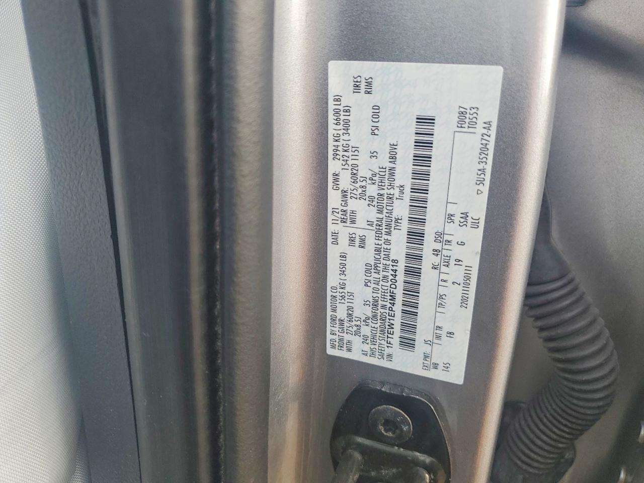 2021 Ford F150 Supercrew