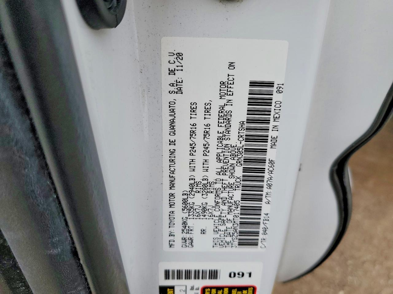 2021 Toyota Tacoma SR V6