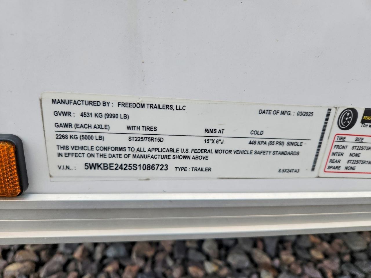 2025 Freedom Trailers 2025 Freedom 8.5X24TA3 Enclosed Cargo Trailer