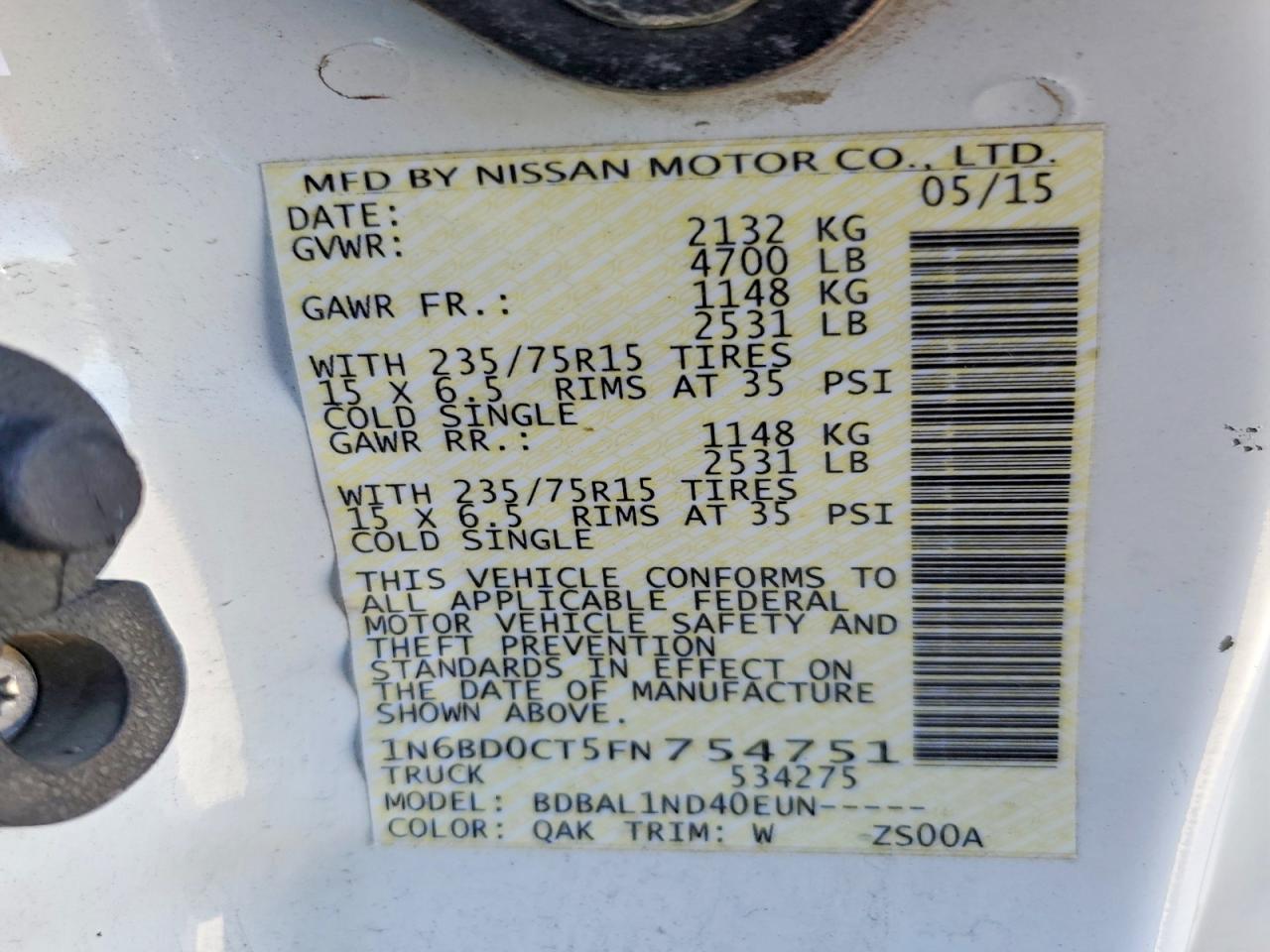 2015 Nissan Frontier S