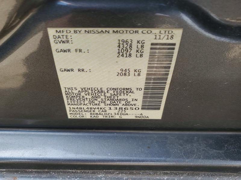 2019 Nissan Altima 2.5 s