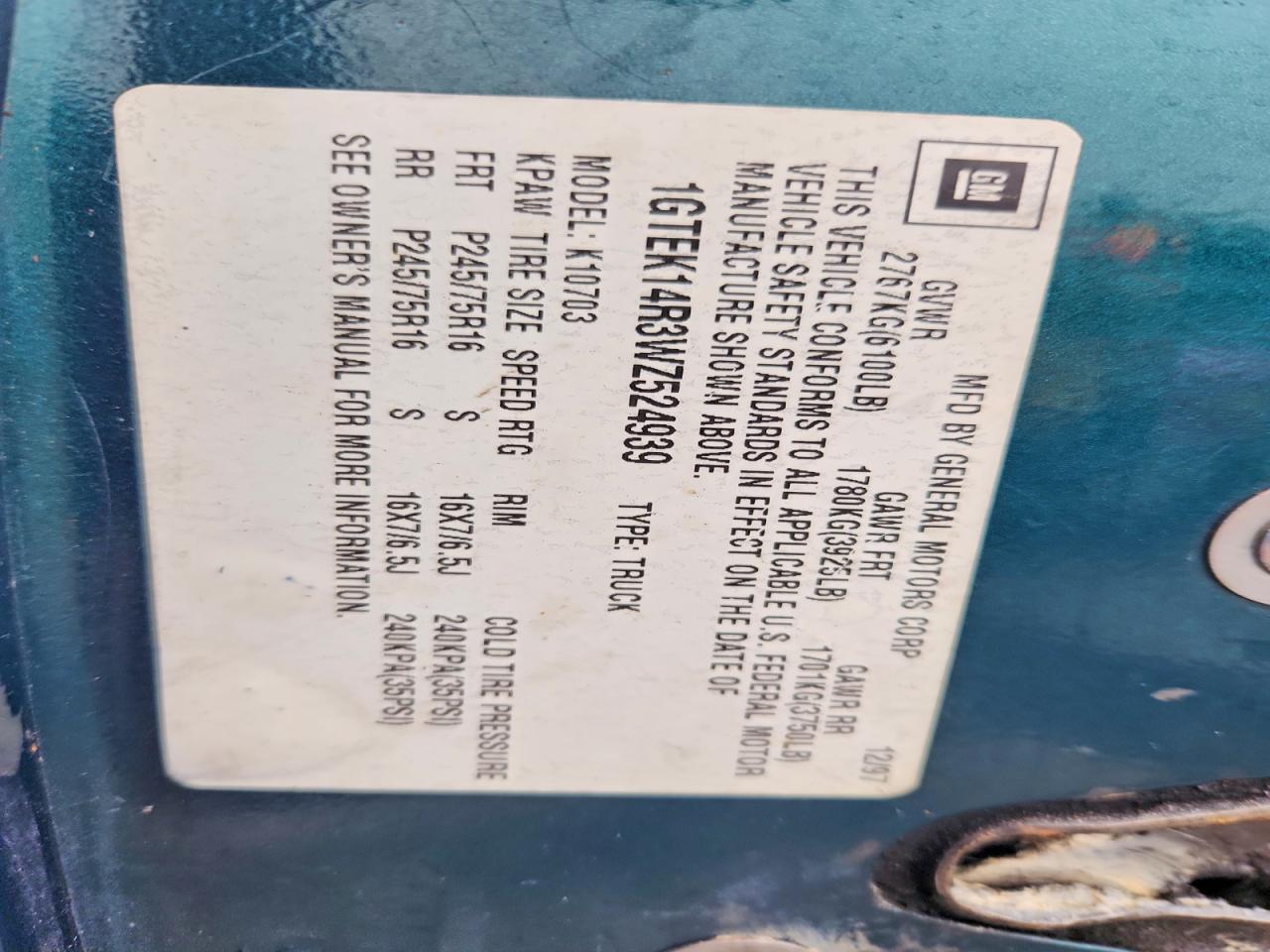 1998 GMC Sierra K1500