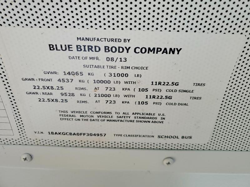 2015 Blubird School Bus / Transit Bus