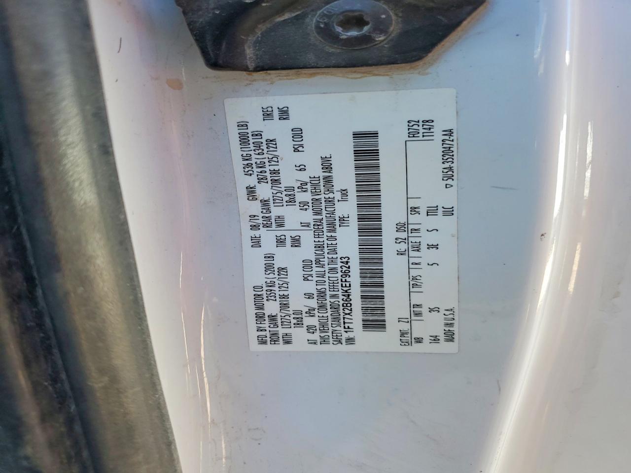 2019 Ford F250 Super Duty Utility / Service Truck