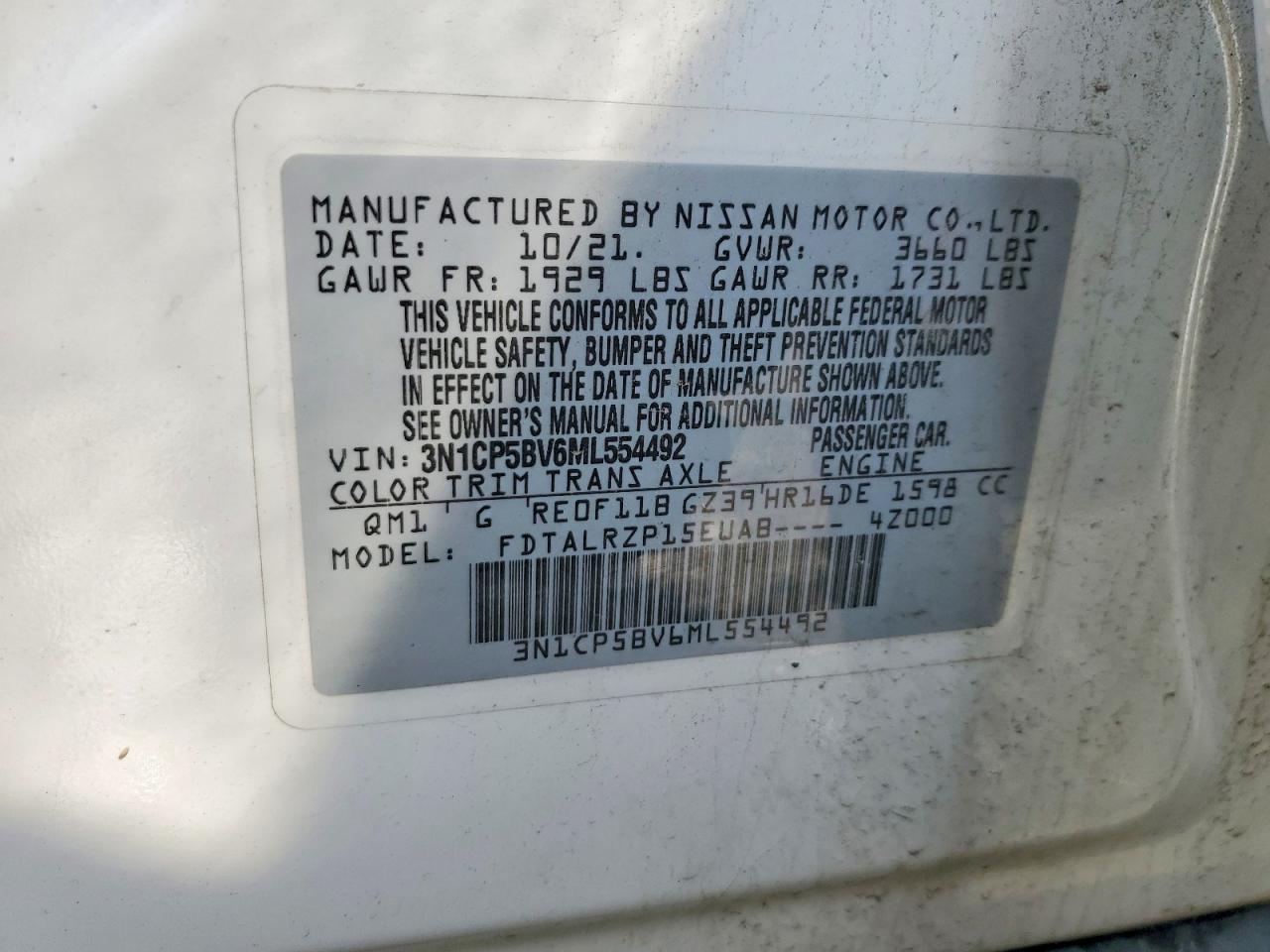 2021 Nissan Kicks s