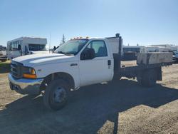 Salvage trucks for sale at Sacramento, CA auction: 1999 Ford F450 Super Duty Flatbed Truck