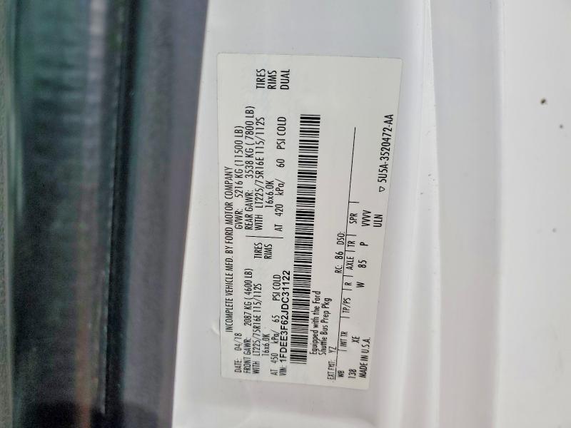 2018 Ford Econoline E350 Super Duty Cutaway Van