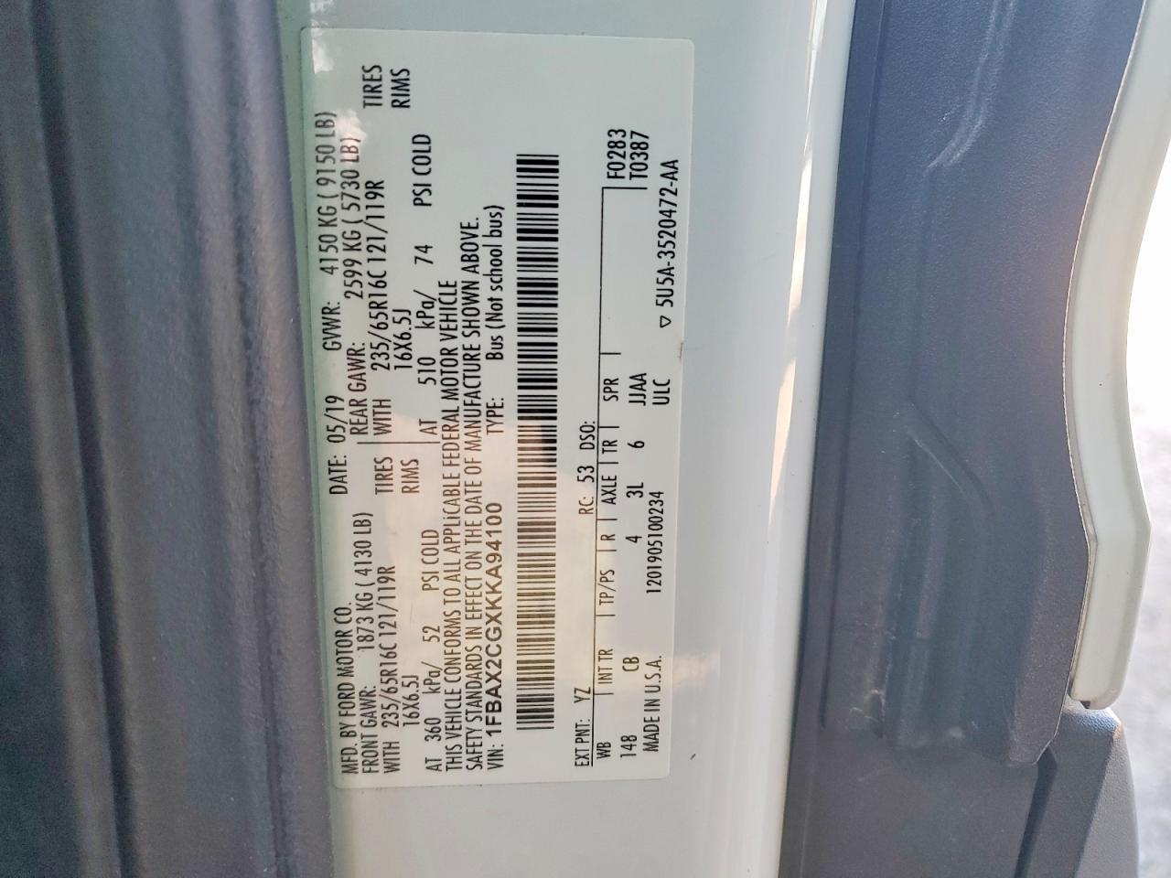 2019 Ford Transit T-350