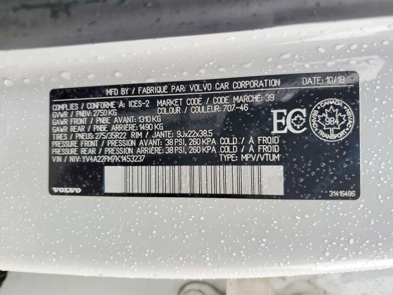 2019 Volvo Xc90 T6 R-design