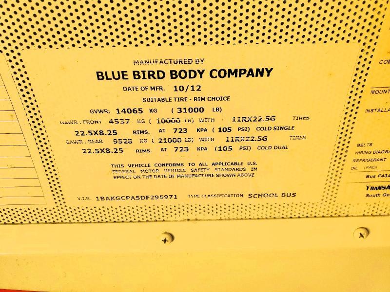 2013 Bluebird Vision-school bus