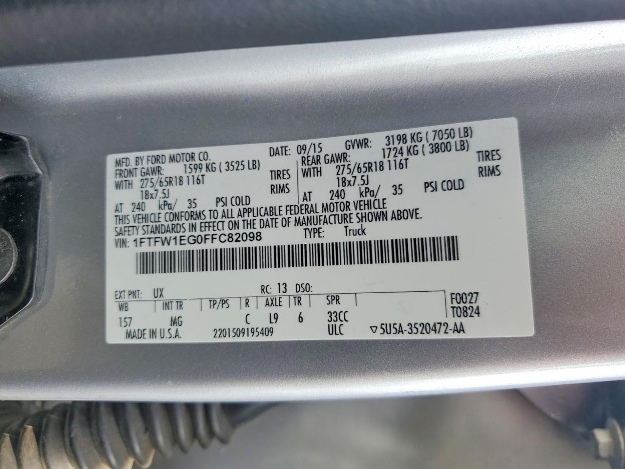 2015 Ford F150 Supercrew