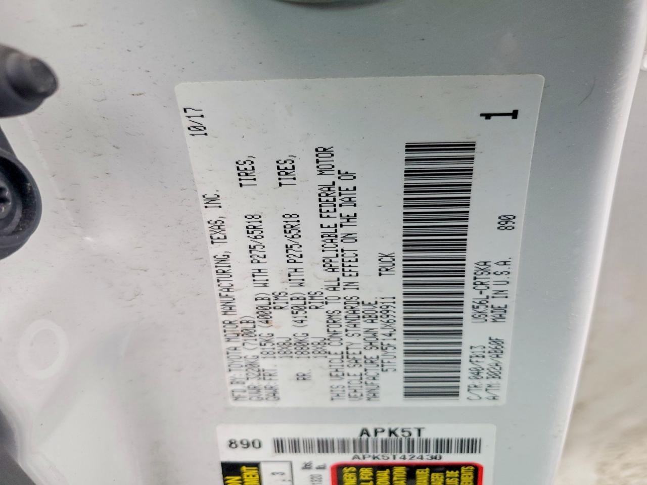 2018 Toyota Tundra SR5