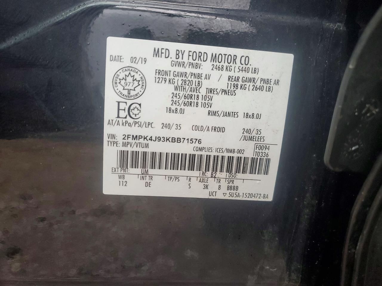 2019 Ford Edge sel