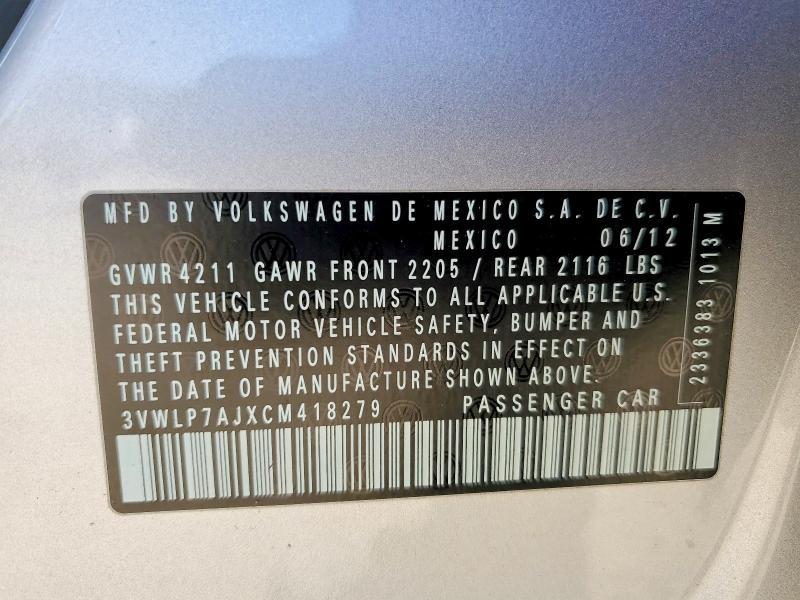 2012 Volkswagen Jetta sel