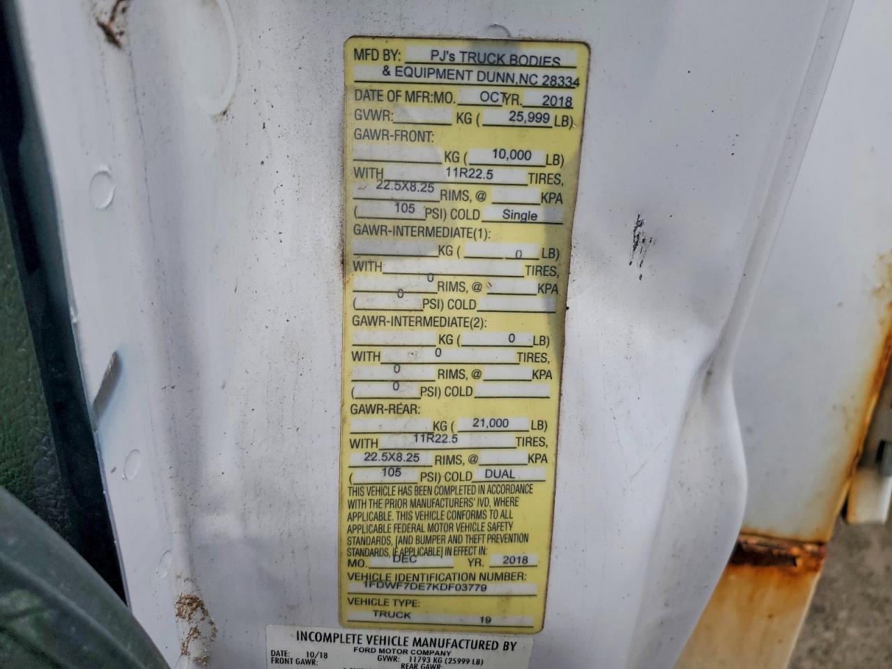 2019 Ford F750 Super Duty