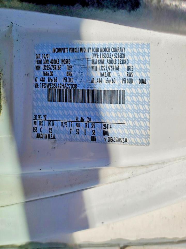 2002 Ford E350 BOX Truck