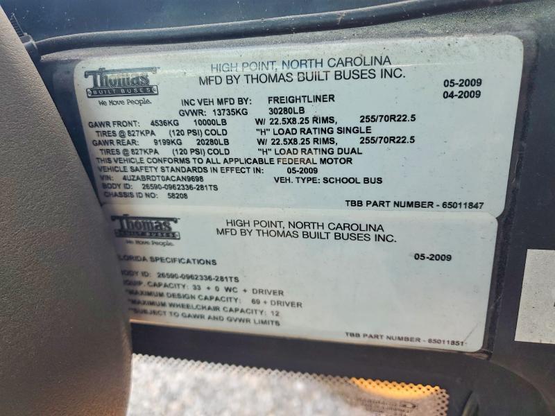 2010 Freightliner 2010 Thomas SAF-T-LINER C2-School Bus