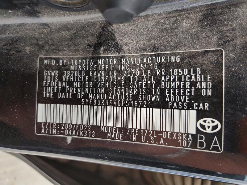 2016 Toyota Corolla s Plus