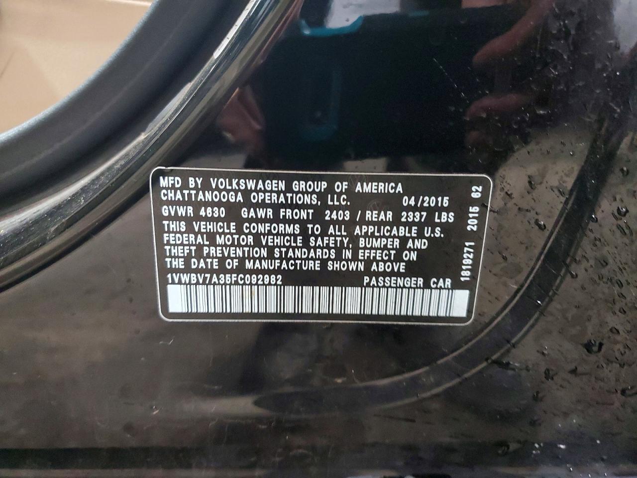 2015 Volkswagen Passat se