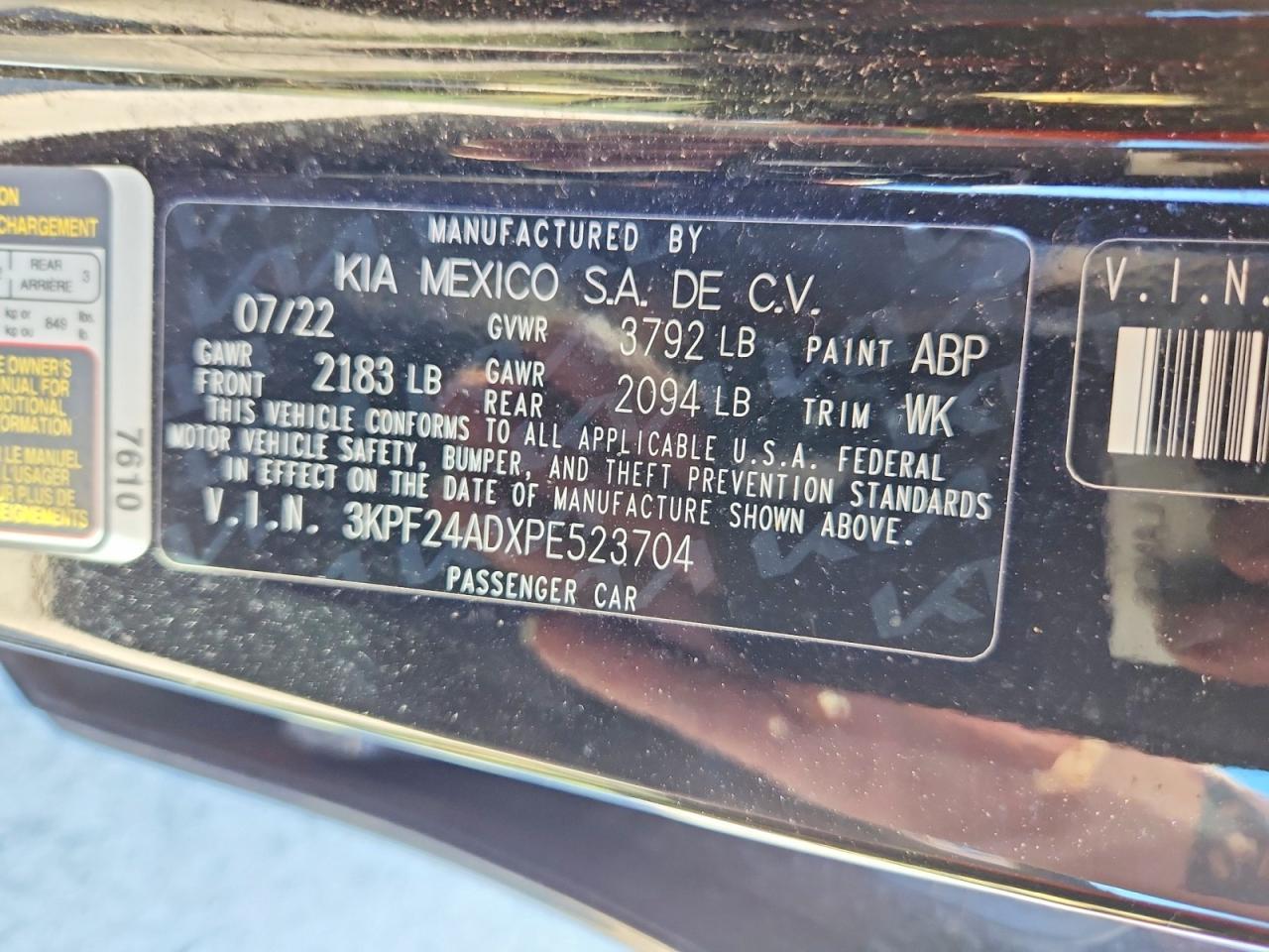 2023 KIA Forte lxs