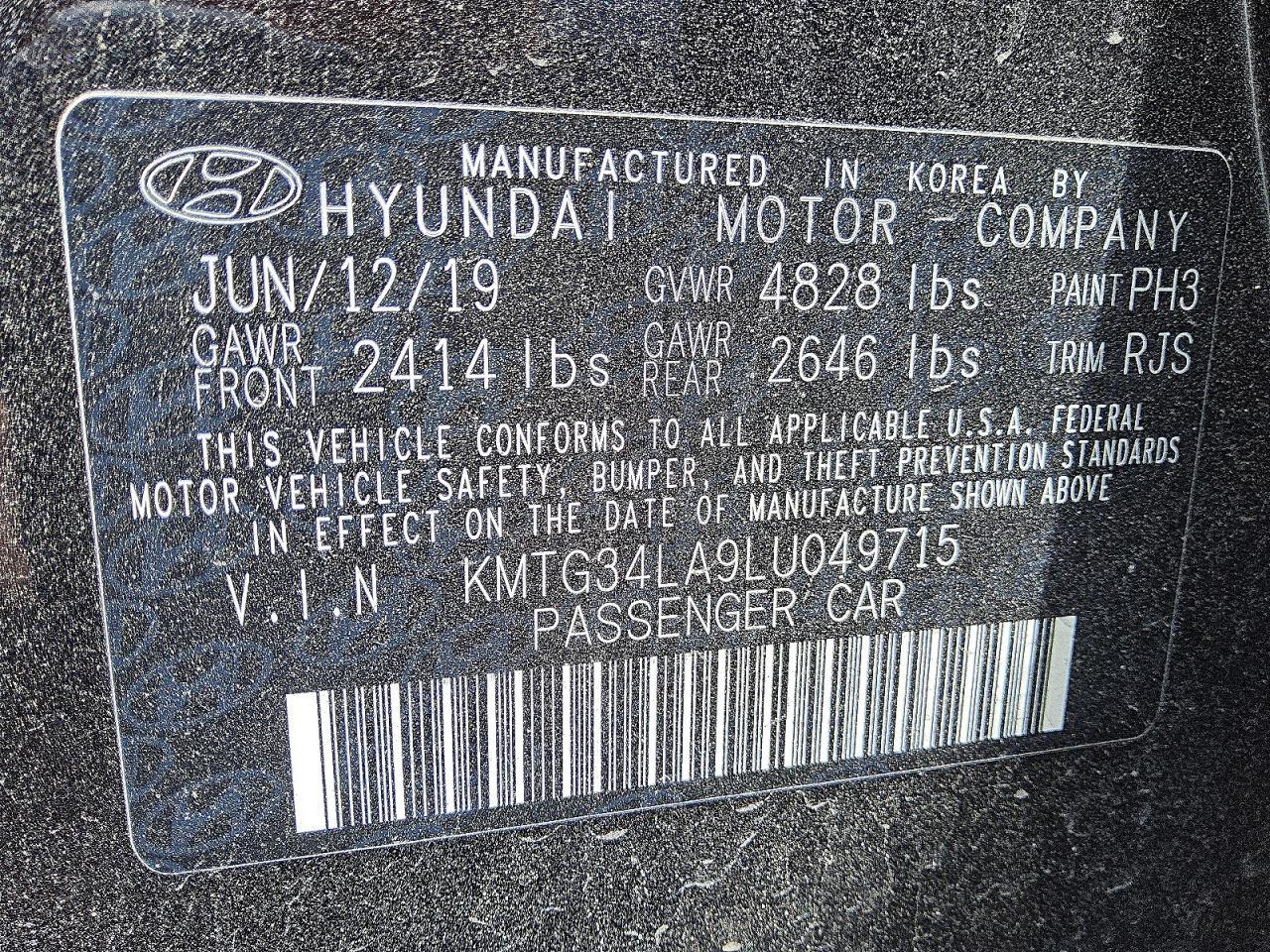 2020 Genesis G70 2.0t