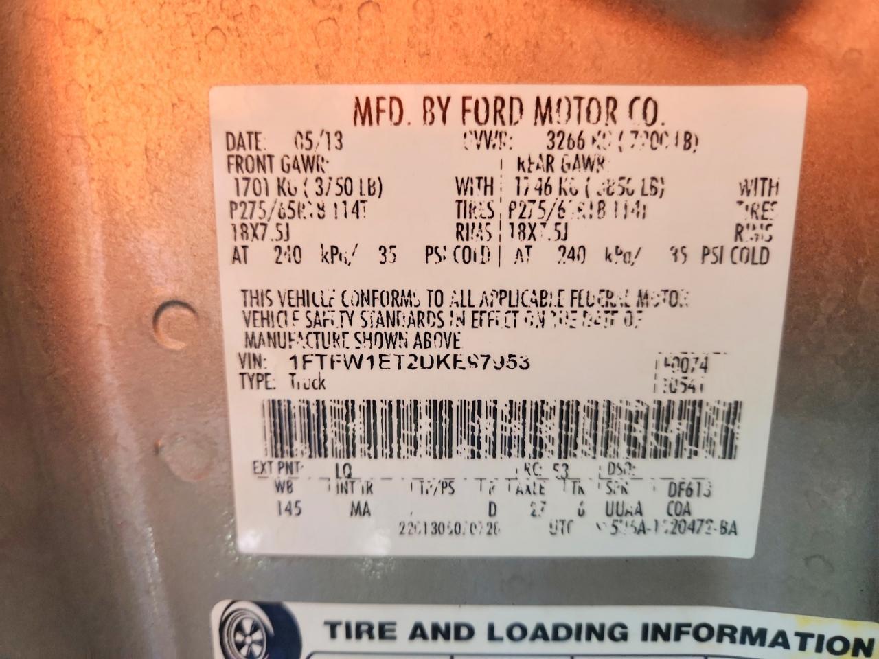 2013 Ford F150 Supercrew