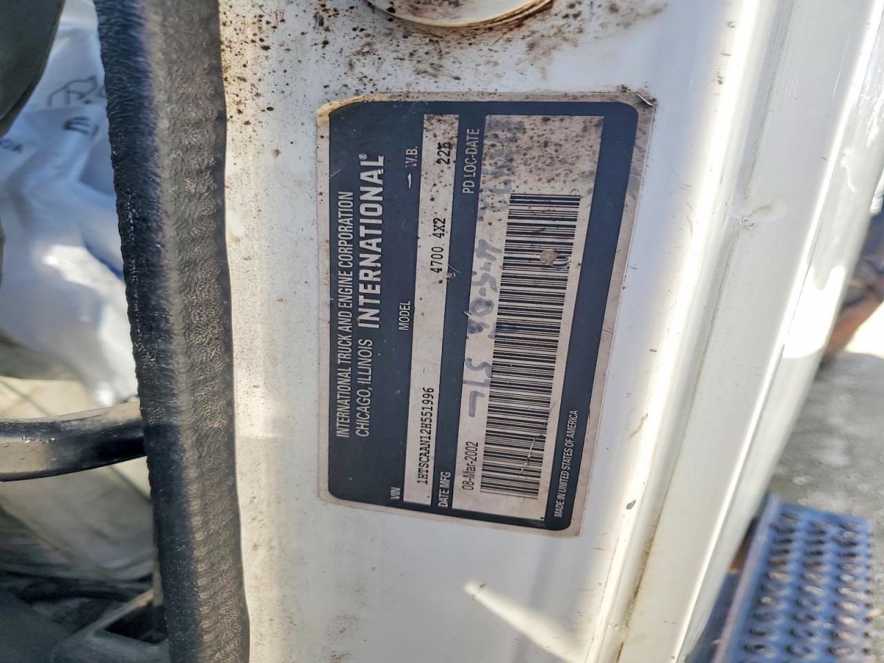 2002 International 4700 Dump Truck