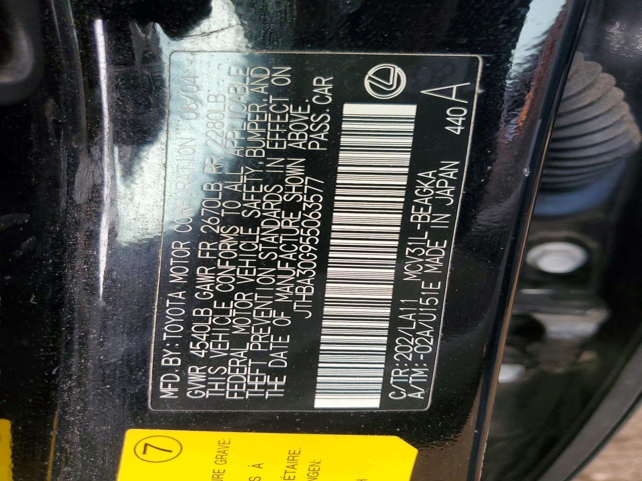 2005 Lexus Es 330 Base
