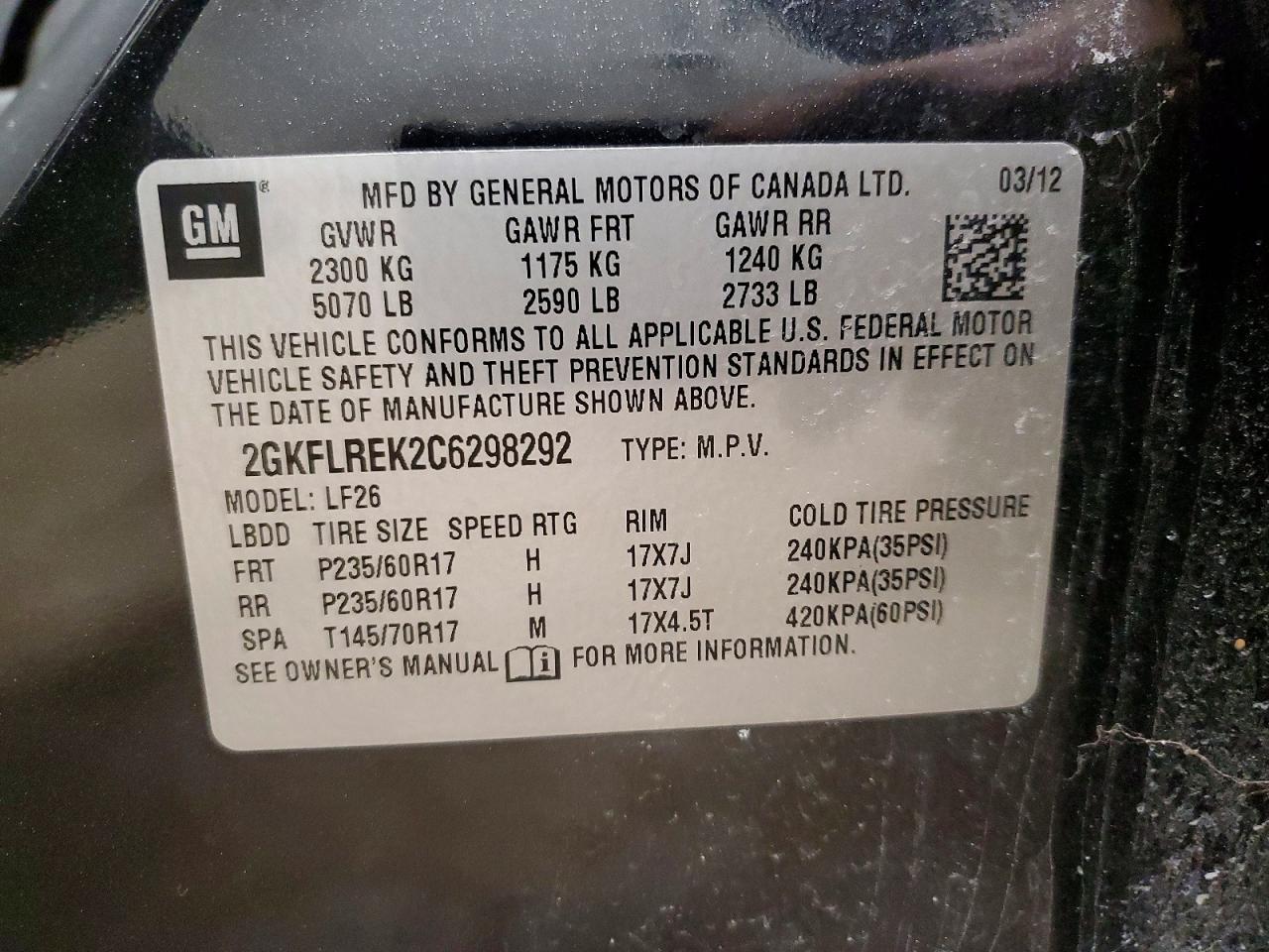 2012 GMC Terrain sle