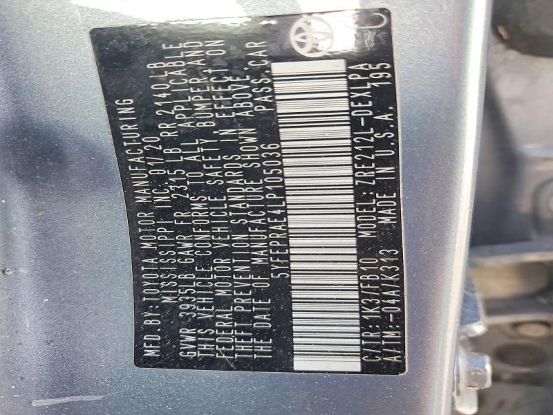 2020 Toyota Corolla le