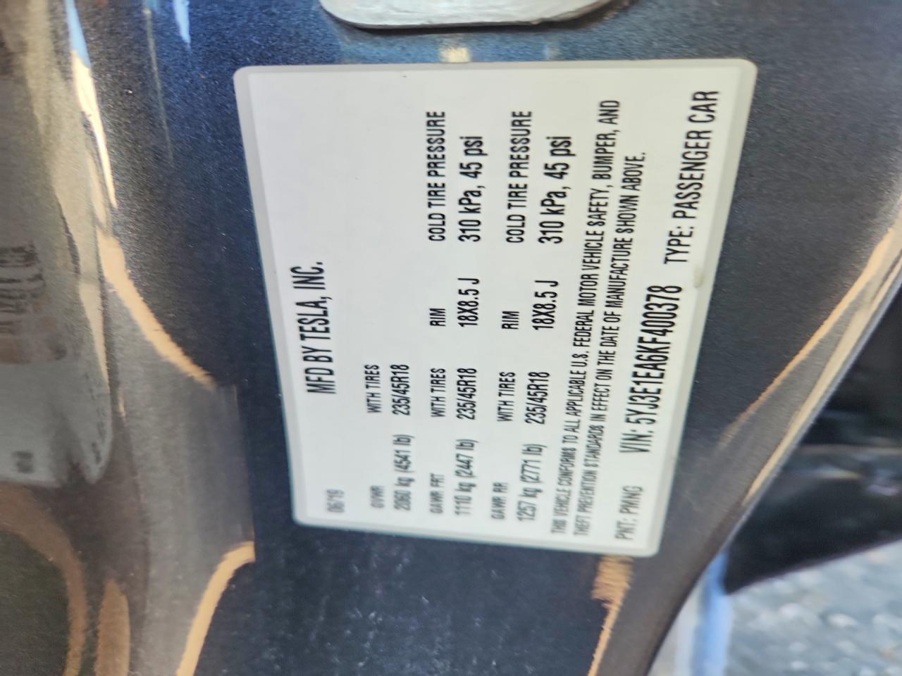 2019 Tesla Model 3