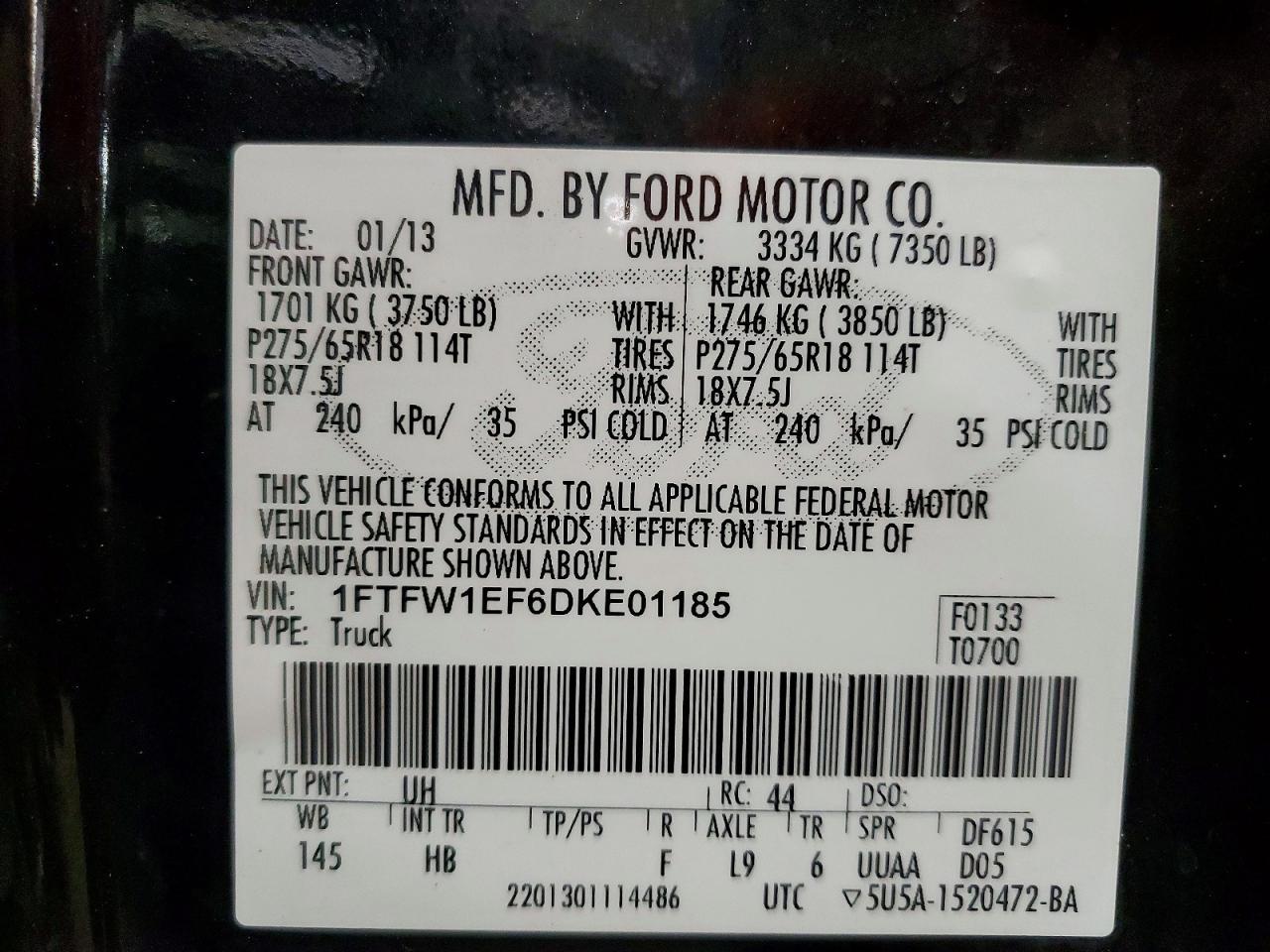 2013 Ford F150 Supercrew