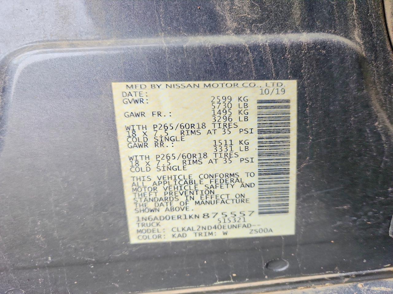 2019 Nissan Frontier SV