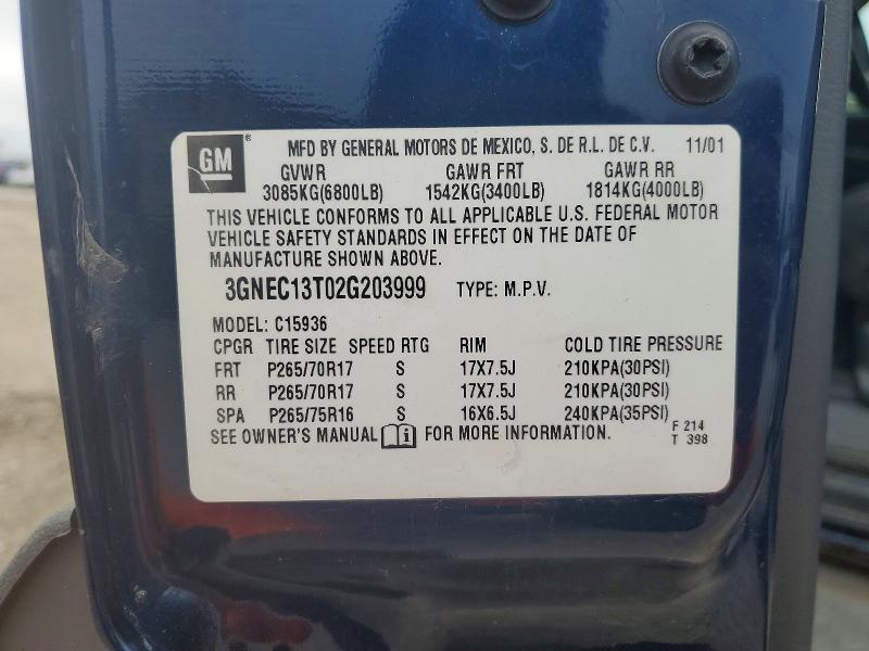 2002 Chevrolet Avalanche C1500