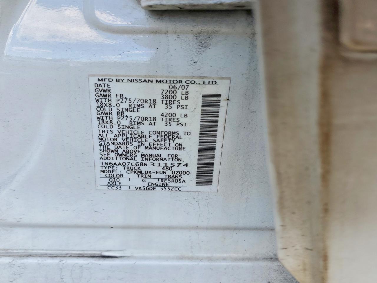 2008 Nissan Titan XE