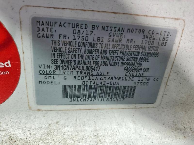 2018 Nissan Versa s Plus