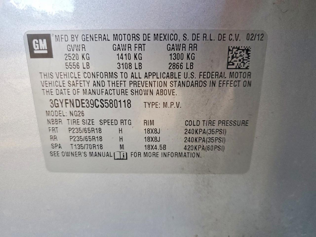 2012 Cadillac Srx Luxury Collection