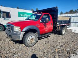 Salvage trucks for sale at Windham, ME auction: 2006 Ford F550 Super Duty Dump Truck