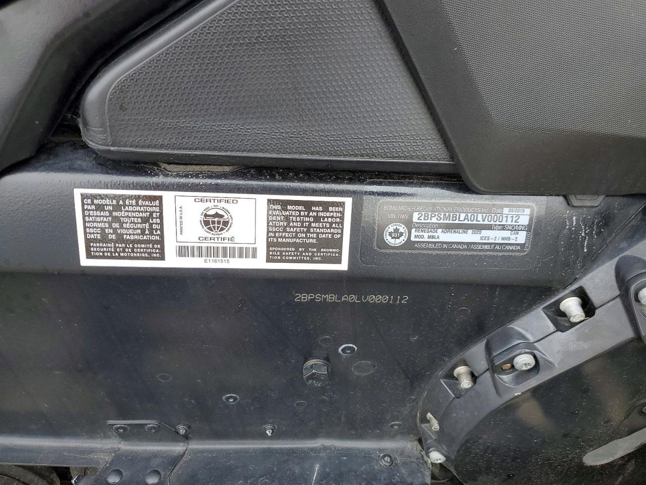 2020 Skidoo Renegade Adrenf
