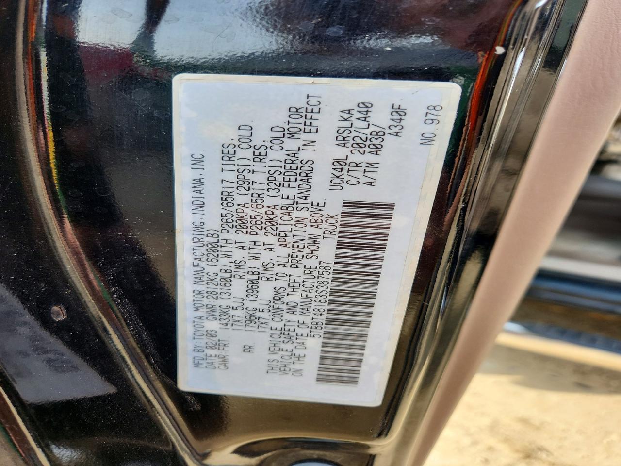 2003 Toyota Tundra Limited