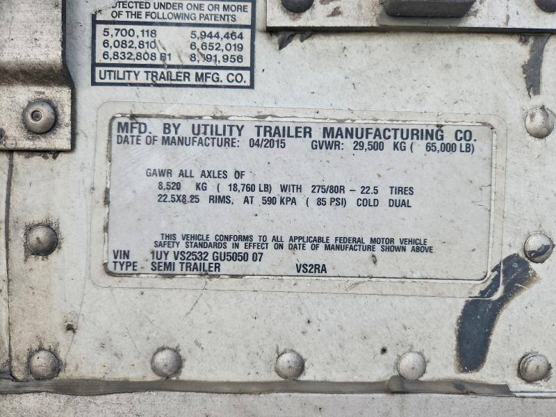 2016 Utility VS2RA Refrigerated Van Trailer