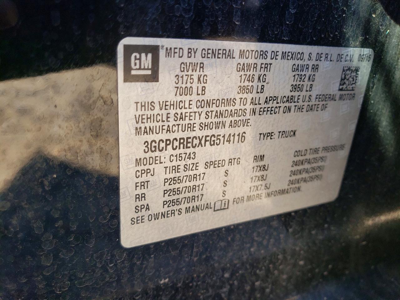 2015 Chevrolet Silverado C1500 LT