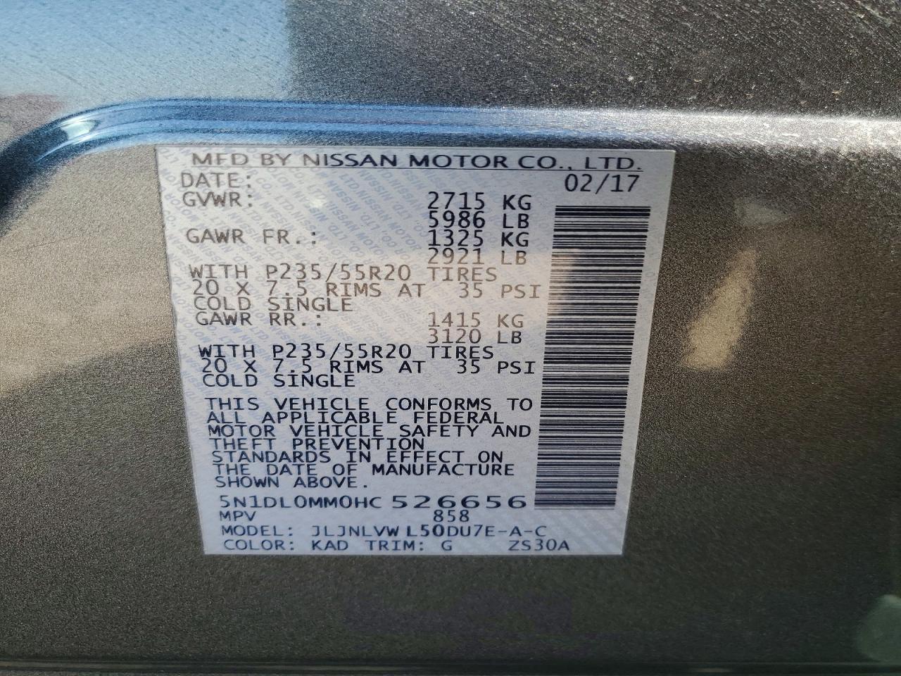 2017 Infiniti Qx60 Base