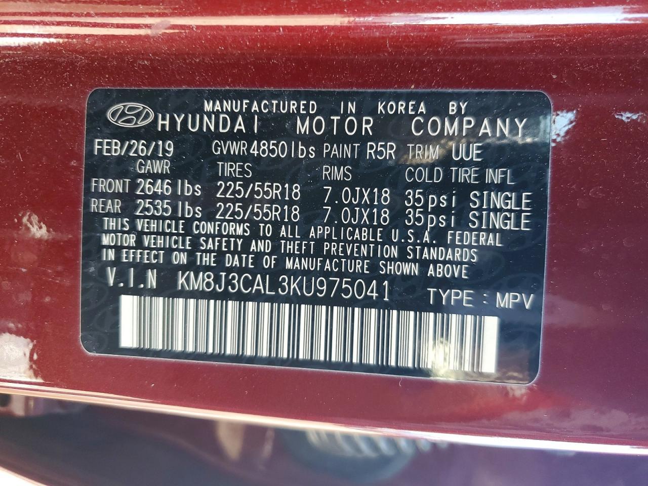 2019 Hyundai Tucson sel