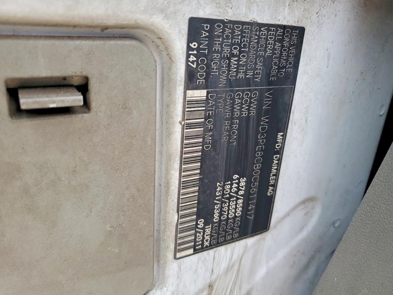 2012 Mercedes-Benz 2012 Mercedes Benz Sprinter 2500 Delivery Van