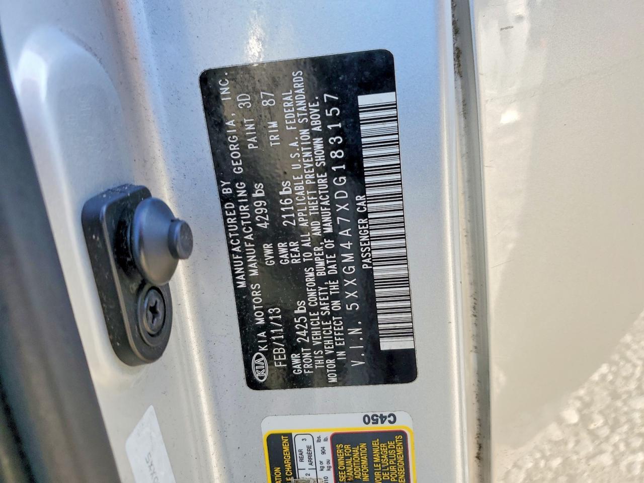 2013 KIA Optima lx
